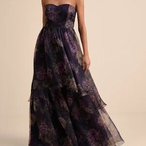 Floral Strapless Dress